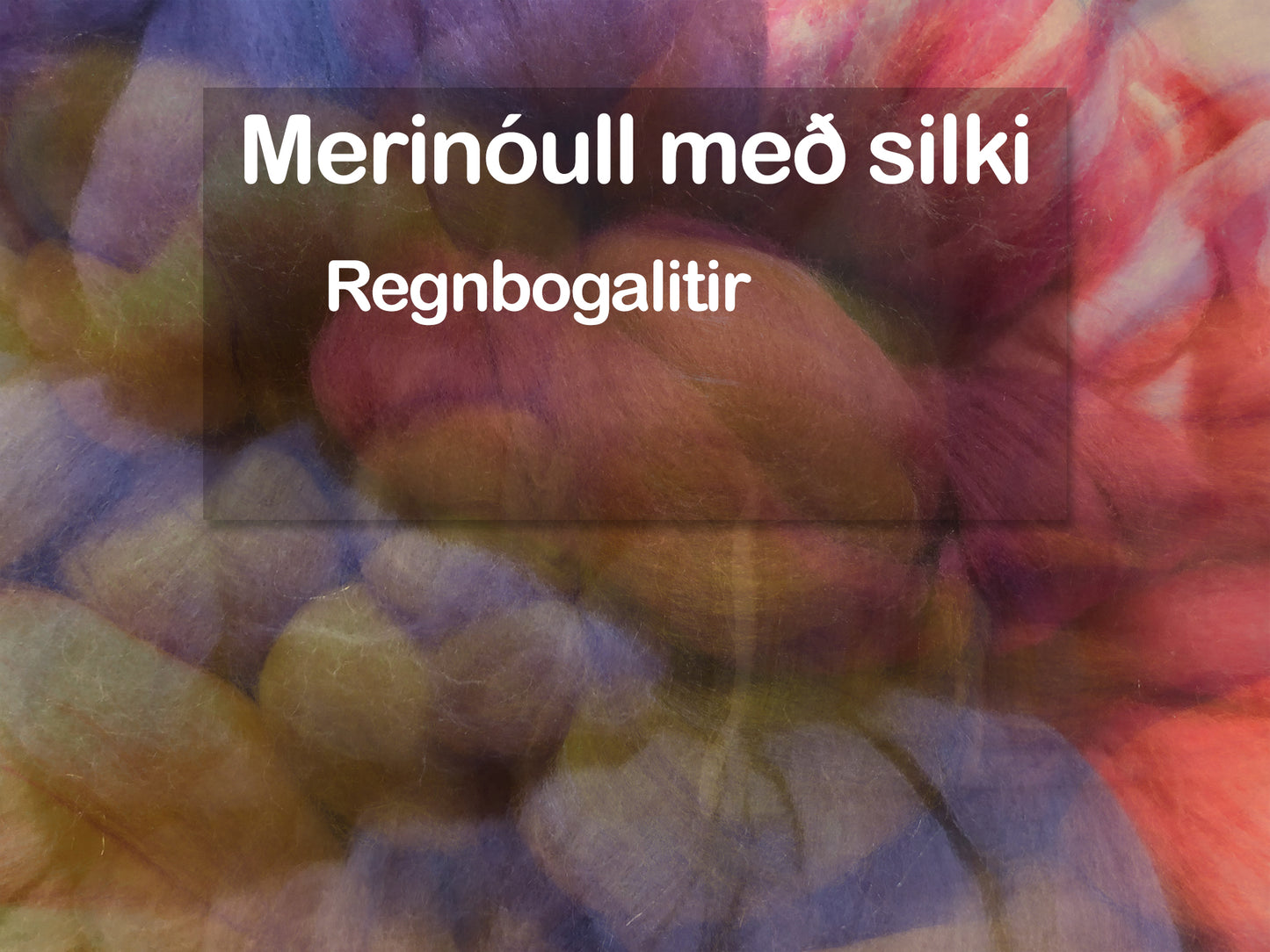 Merinóull með silki - regnbogalitir